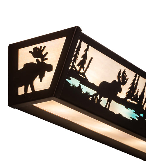 24" Wide Moose & Black Bear Vanity Light