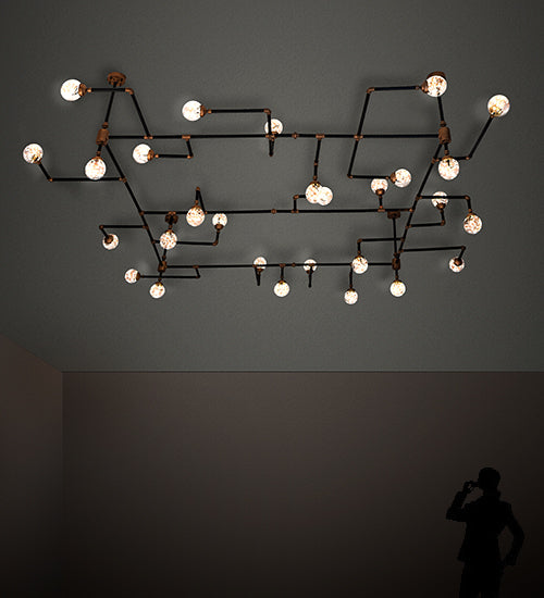 160" Long Pipedream 28 Light Chandelier