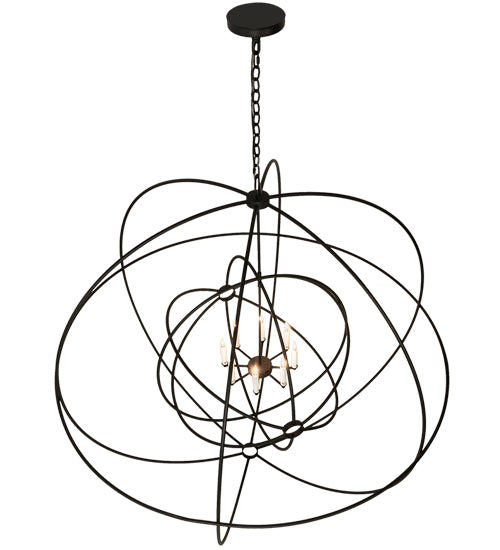 60" Wide Atom Enerjisi 8 Light Chandelier