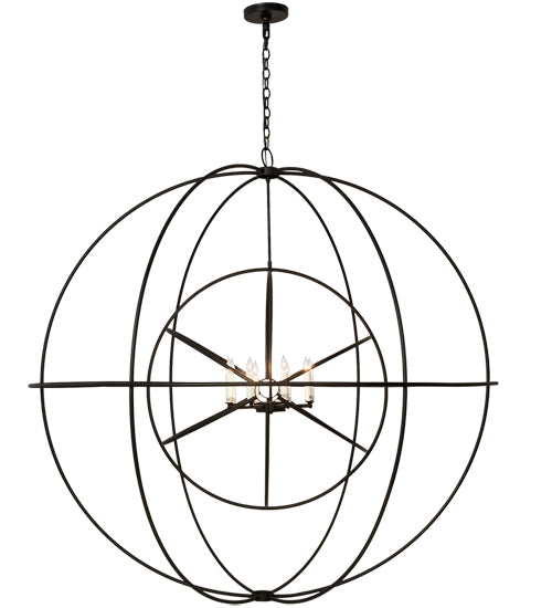 60" Wide Atom Enerjisi 8 Light Chandelier