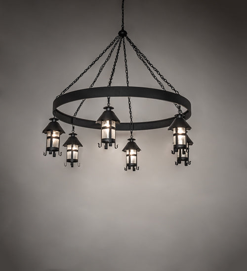 66" Wide Rutland 6 Lantern Chandelier