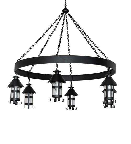 66" Wide Rutland 6 Lantern Chandelier