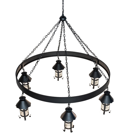 66" Wide Rutland 6 Lantern Chandelier