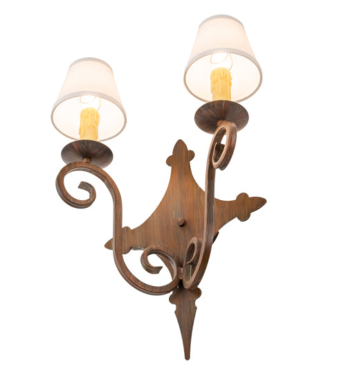 15" Wide Angelique 2 Light Wall Sconce