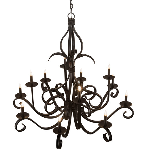 48" Wide Cypress 12 Light Chandelier