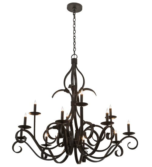 48" Wide Cypress 12 Light Chandelier