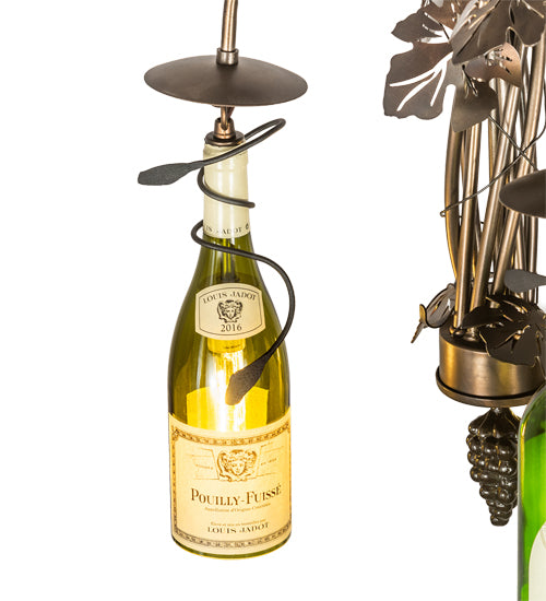 18" Wide Tuscan Vineyard 3 Light Wine Bottle Chandelier