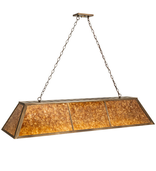 60" Long Tri-Panel Oblong Pendant