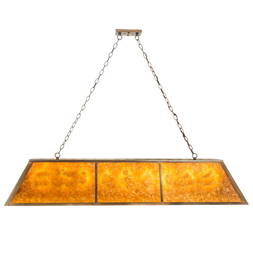 60" Long Tri-Panel Oblong Pendant