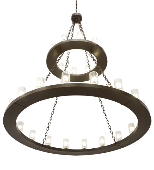 60" Wide Loxley 28 Light Two Tier Chandelier