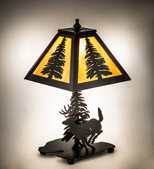 15" High Lone Deer Accent Lamp