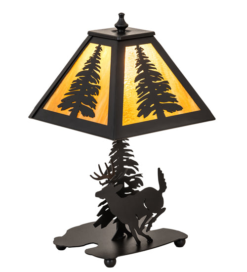 15" High Lone Deer Accent Lamp