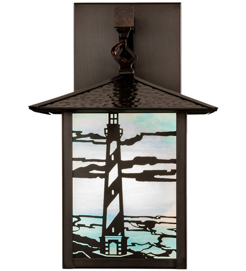 9" Wide Seneca Lighthouse Sailboat Wall Sconce