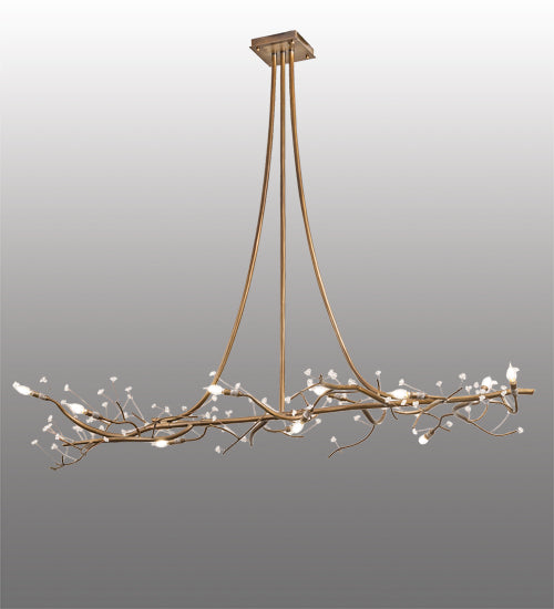 72" Long Winter Solstice Budding Chandelier