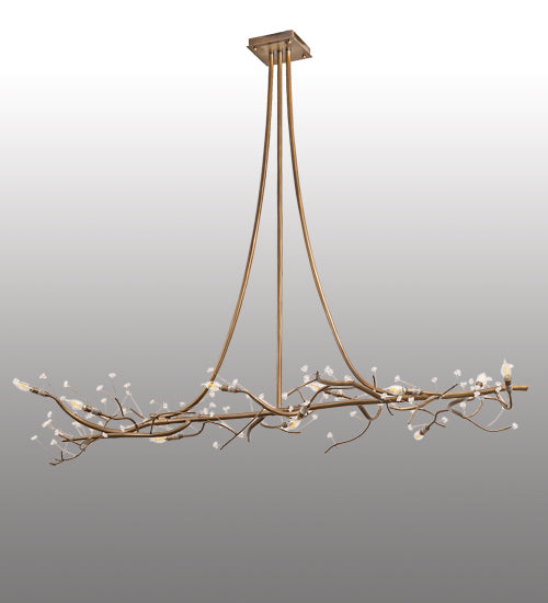 72" Long Winter Solstice Budding Chandelier