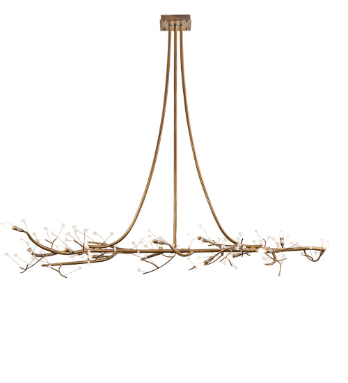 72" Long Winter Solstice Budding Chandelier