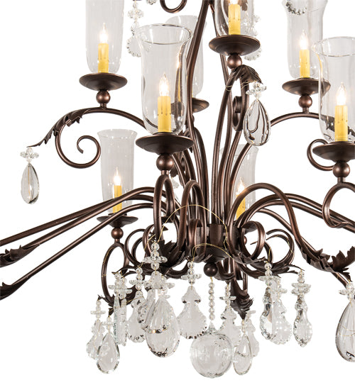 62" Long Windsor 14 Light Oblong Chandelier