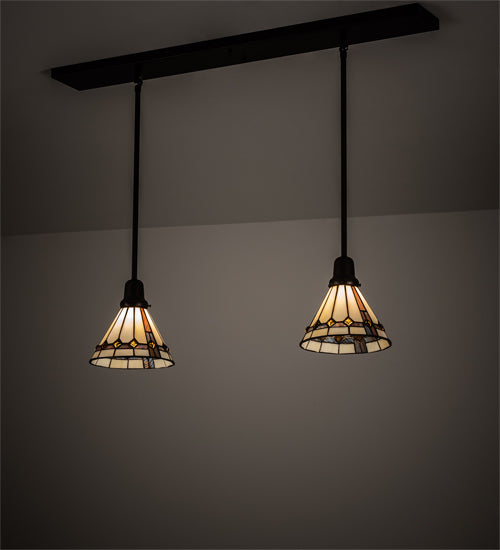 39" Long Belvidere 2 Light Pendant