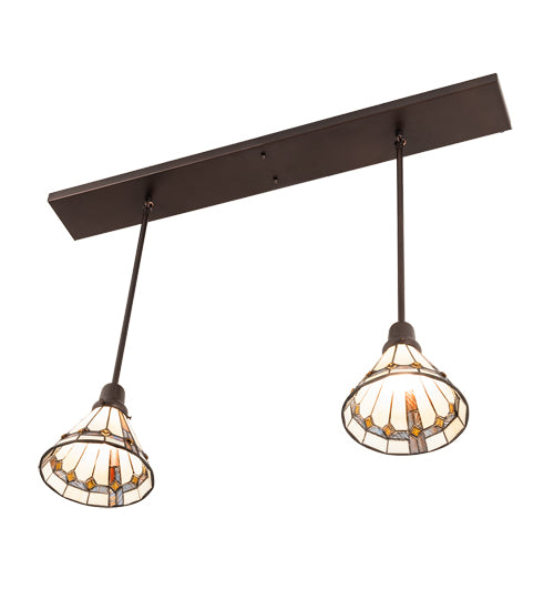 39" Long Belvidere 2 Light Pendant