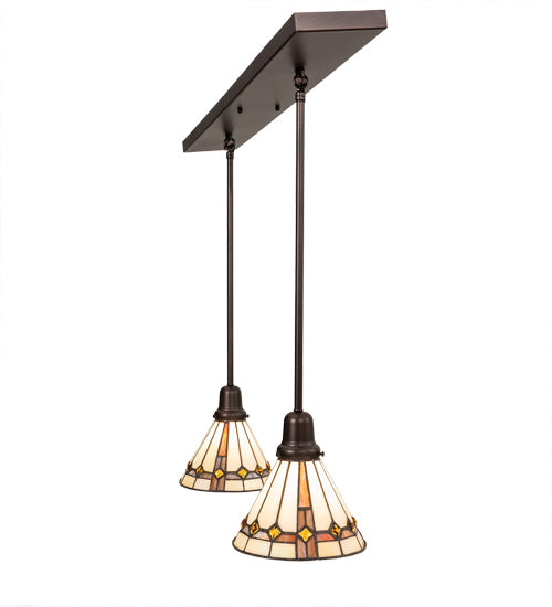 39" Long Belvidere 2 Light Pendant