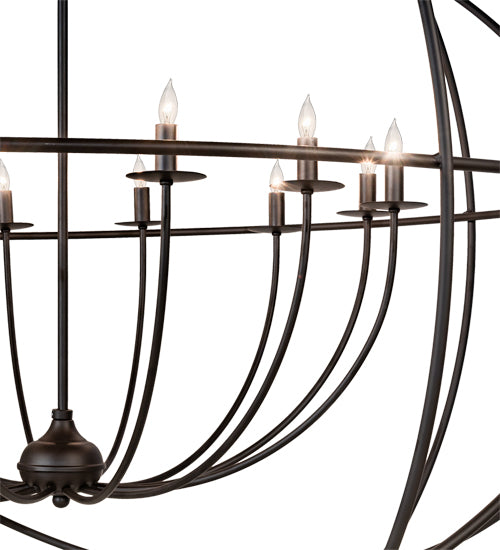 54" Wide Atom Enerjisi 12 Light Chandelier