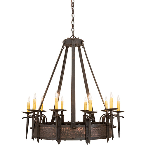 35" Wide Costello 10 Light Chandelier