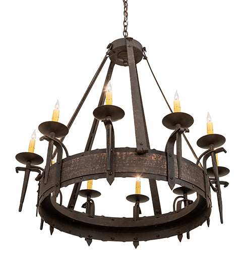 35" Wide Costello 10 Light Chandelier