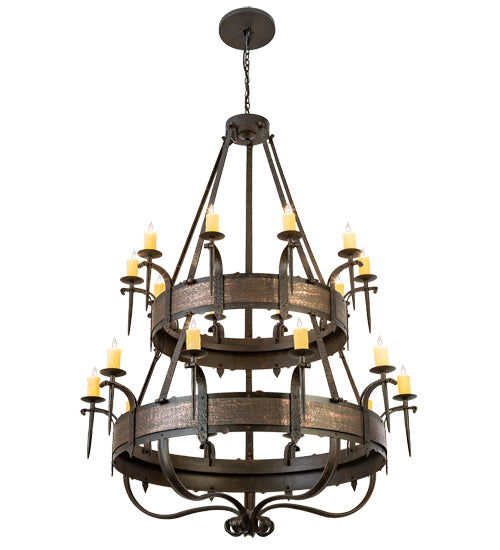 56" Wide Costello 20 Light Two Tier Chandelier