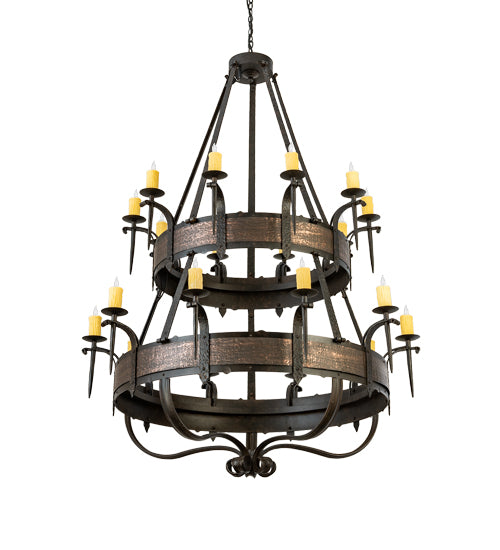 56" Wide Costello 20 Light Two Tier Chandelier