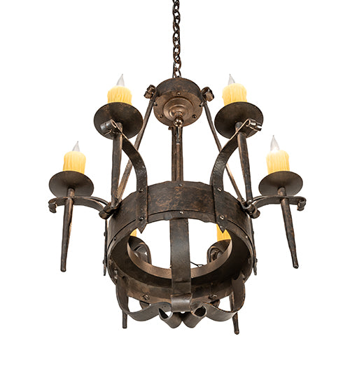 24" Wide Costello 6 Light Chandelier