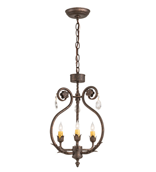 12" Wide Antonia 3 Light Chandelier