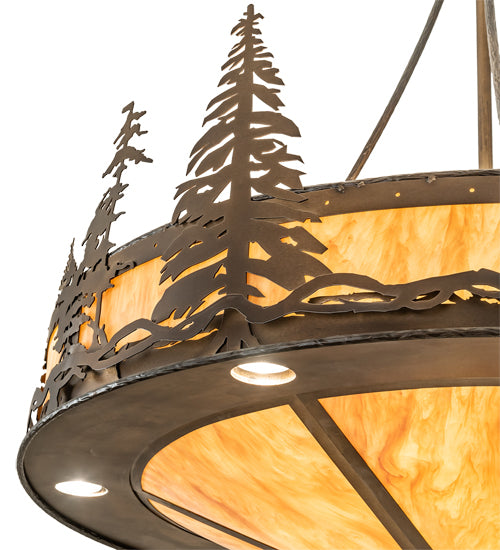 40" Wide Tall Pines Inverted Pendant