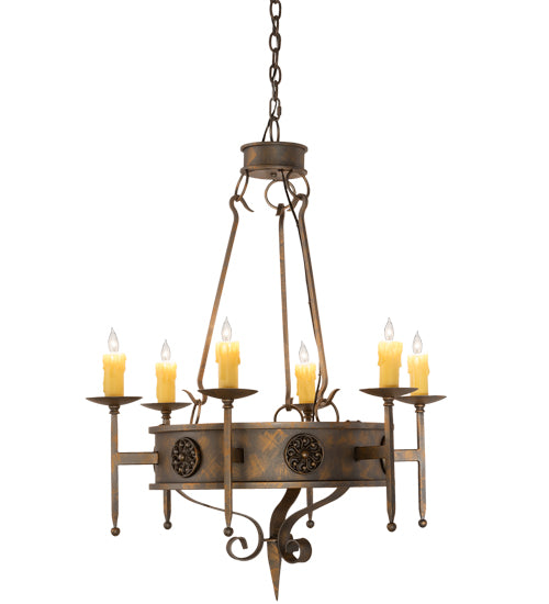 30" Wide Lorenzo 6 Light Chandelier