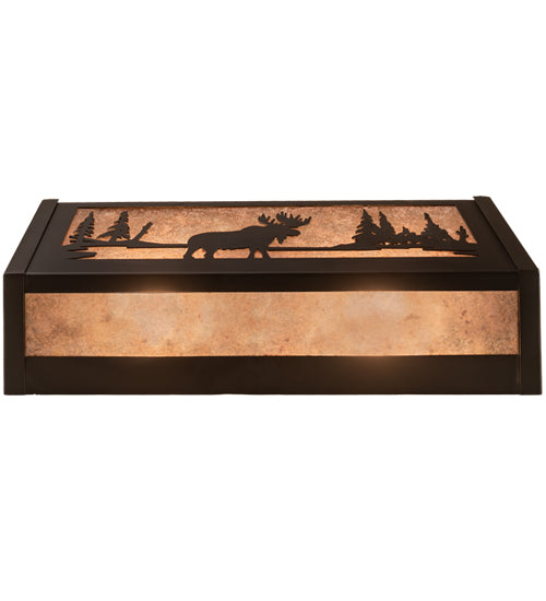 16" Wide Moose At Lake Vanity Light