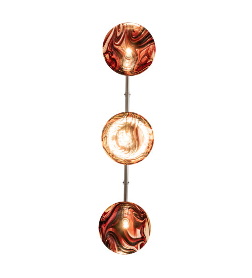 70" Long Deco Ball 3 Light Cabernet Swirl Island Pendant