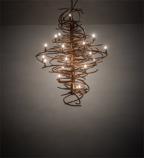 40" Wide Cyclone 20 Light Chandelier