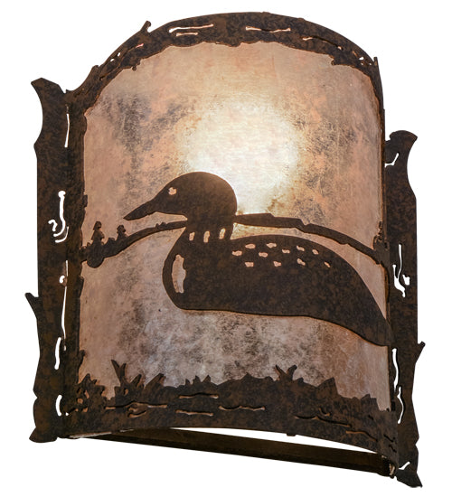 9" Wide Loon Left Wall Sconce