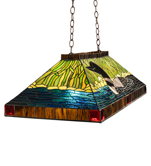 39" Long Loon Oblong Pendant