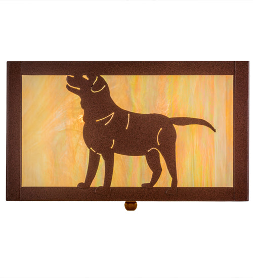 17"Sq Labrador Retriever Flushmount