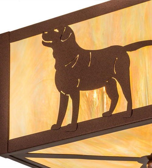 17"Sq Labrador Retriever Flushmount