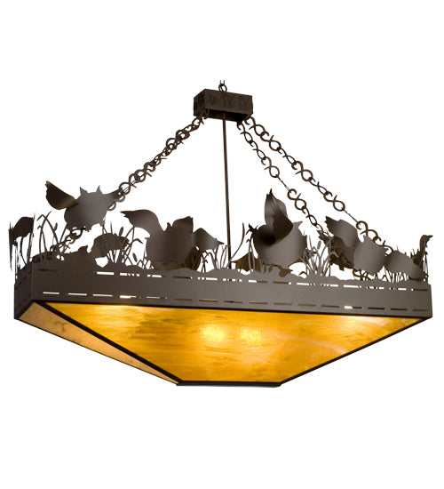 64"L Flying Pigs Oblong Inverted Pendant