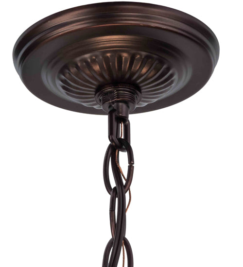 12"W Mahogany Bronze 3 Lt Inverted Pendant Hardware