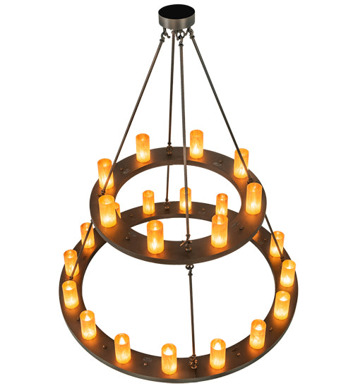 54" Wide Loxley 24 Light Two Tier Chandelier