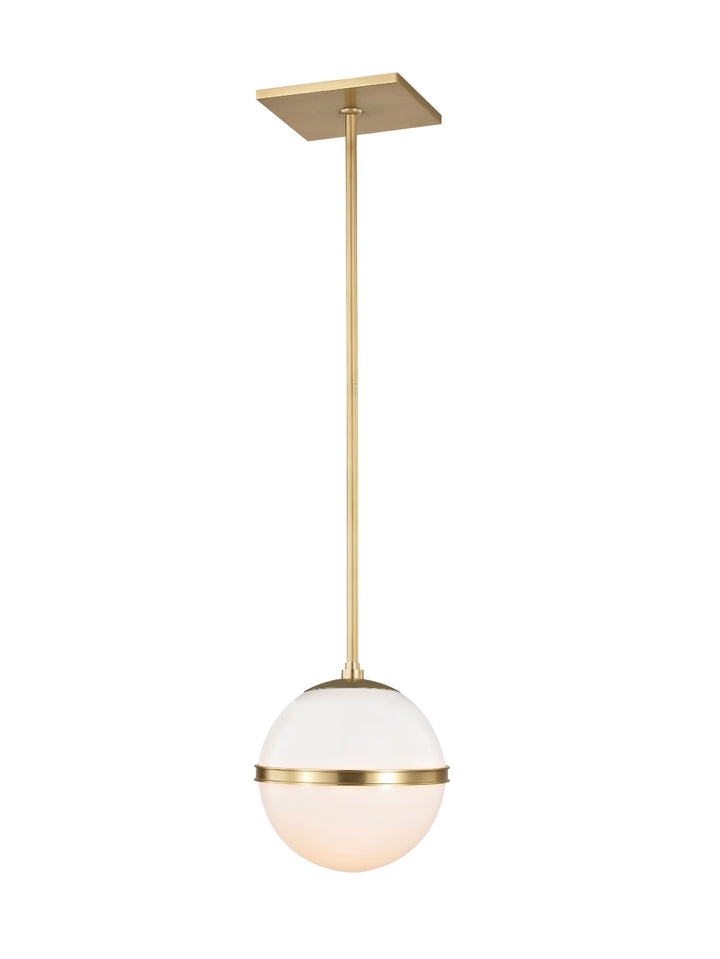 Crystorama Brian Patrick Flynn Truax 1 Light Aged Brass Mini Pendant