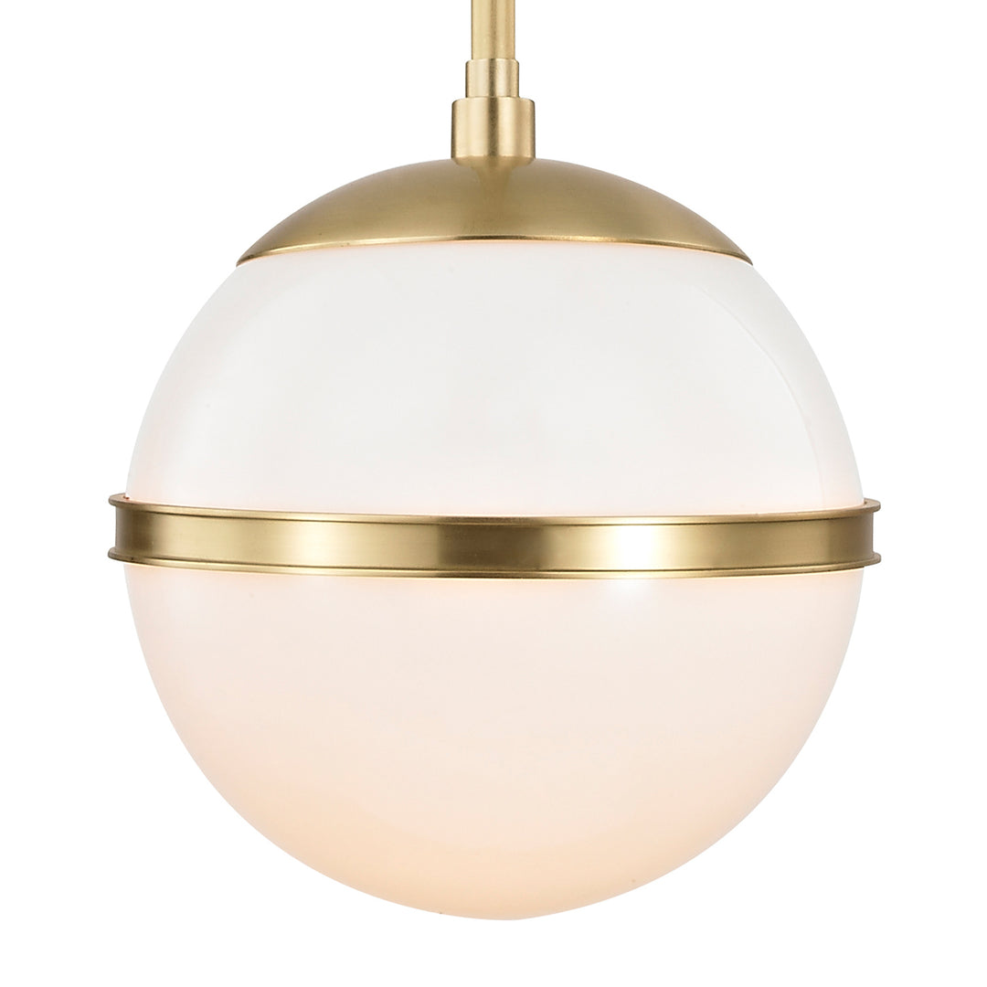 Crystorama Brian Patrick Flynn Truax 1 Light Aged Brass Mini Pendant