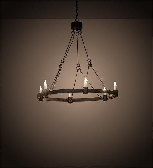 36" Wide Kenosha 6 Light Chandelier