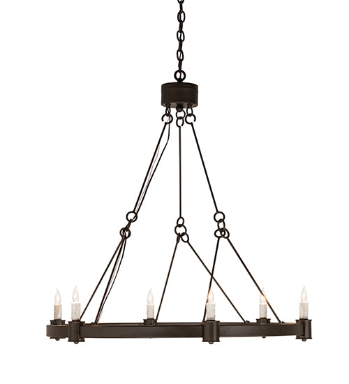 36" Wide Kenosha 6 Light Chandelier