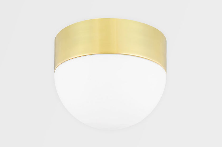 Adams 2 Light Flush Mount - Aged Brass