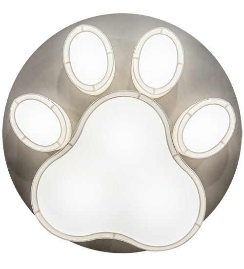 48" Wide Msu Pawprints Flushmount