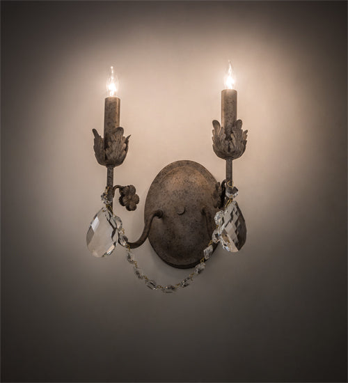 9.5" Wide Antonia 2 Light Wall Sconce